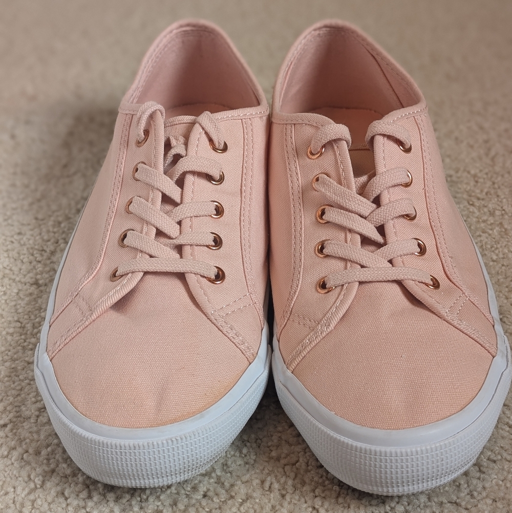 Women's Pink Canvas Sneakers